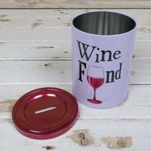 the bright side wine fund tin money box