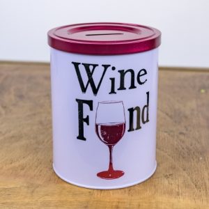the bright side wine fund tin money box
