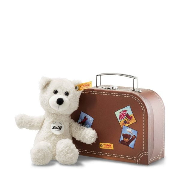 Sunny Teddy Bear in Suitcase Plush, Cream - Steiff EAN 113406