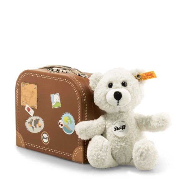 Sunny Teddy Bear in Suitcase Plush, Cream - Steiff EAN 113406