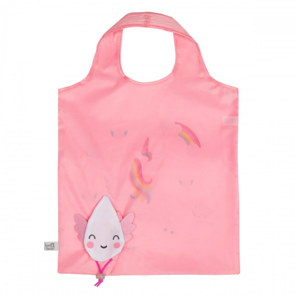 Sass & Belle Pink Rainbow Unicorn Drawstring Bag 