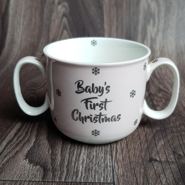 Baby's First Christmas Cup - Pink