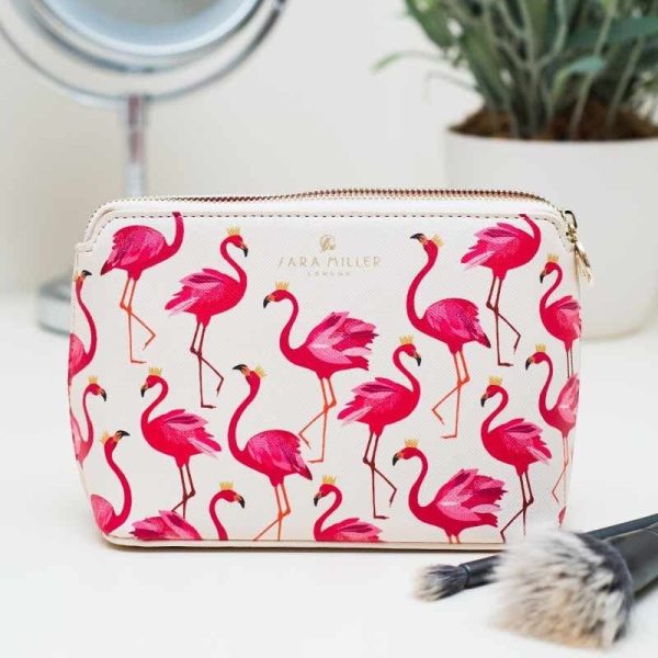 Flamingo Small Luxury Cosmetic Bag - Sara Miller London