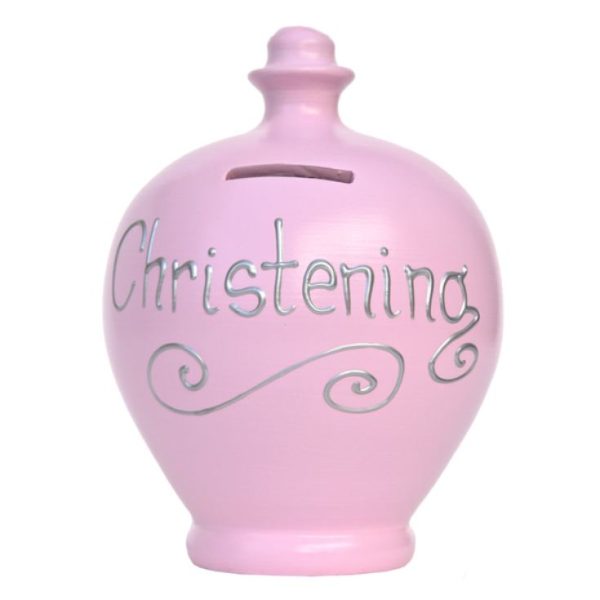 Terramundi Money Pot - Christening, Pale Pink