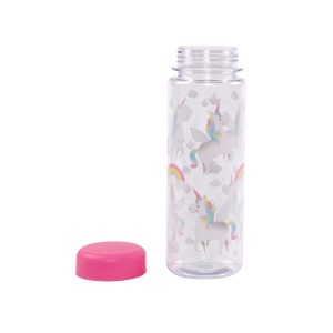Rainbow Unicorn Clear Water Bottle - Sass and Belle