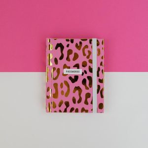 Pink Leopard Print Password Book - Really Good - RGNB02