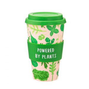Powered By Plants Bamboo Coffee Cup - Sass and Belle