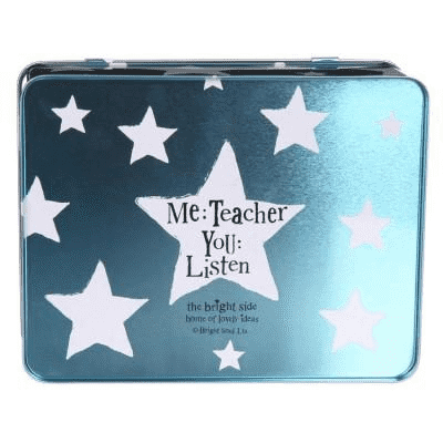 Bright Side XL Teachers Tin Teachers Gift Idea Teachers Storage Tin 