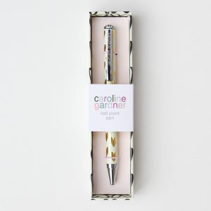Metallic Gold Hearts Boxed Pen - Caroline Gardner