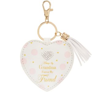 Mad Dots 'Always My Grandma, Forever My Friend' Heart Keyring
