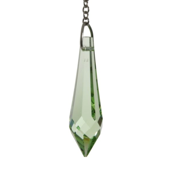 Pure and Simple - Icicle Green Peridot Crystal Rainbow Maker Sun Catcher Made Using Swarovski Crystal Elements