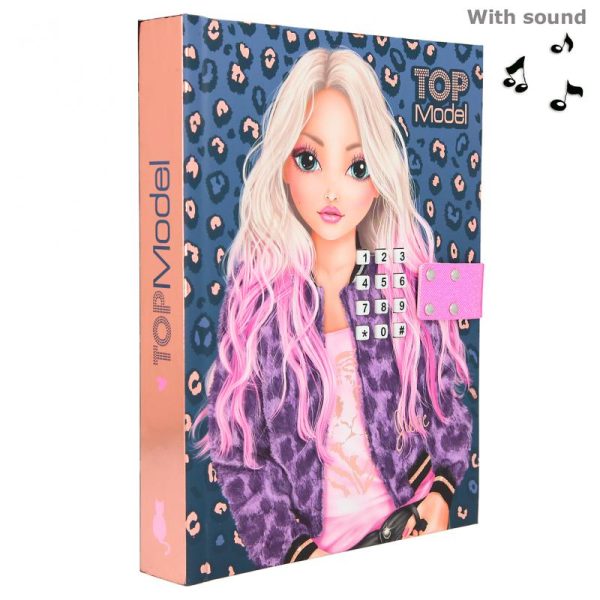 Top Model Musical Lockable Secret Diary With Code - LEO LOVE - 11327 - Depesche