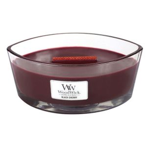 WoodWick HearthWick Black Cherry Ellipse Candle, 453g