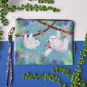 Over The Moon Sloth Pouch Bag with Strap - Disaster Designs