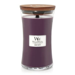 WoodWick Dark Poppy Large Hourglass Candle, 604g