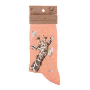 'Flowers’ Giraffe Socks - Wrendale Designs