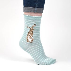'Hare and the Bee' Hare Socks - Wrendale Designs
