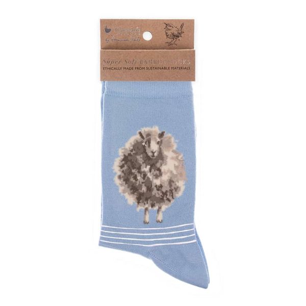 'The Woolly Jumper’ Blue Sheep Socks - Wrendale Designs