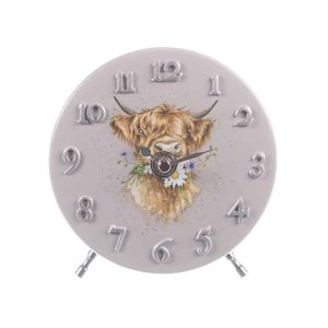 Highland Cow Mantel Clock - Wrendale Designs