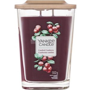 Yankee Candle Elevation Collection - Candied Cranberry - Large 2-Wick Square Candle