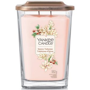 Yankee Candle Elevation Collection - Snowy Tuberose - Large 2-Wick Square Candle