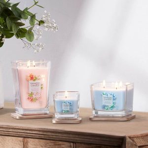 Yankee Candle Elevation Collection - Rose Hibiscus - Large 2-Wick Square Candle