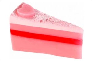 Raspberry Supreme Soap Cake Slice - Bomb Cosmetics