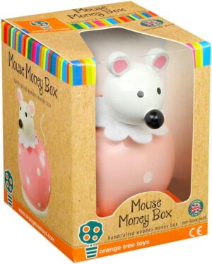 Pink Mouse Money Box - Orange Tree Toys