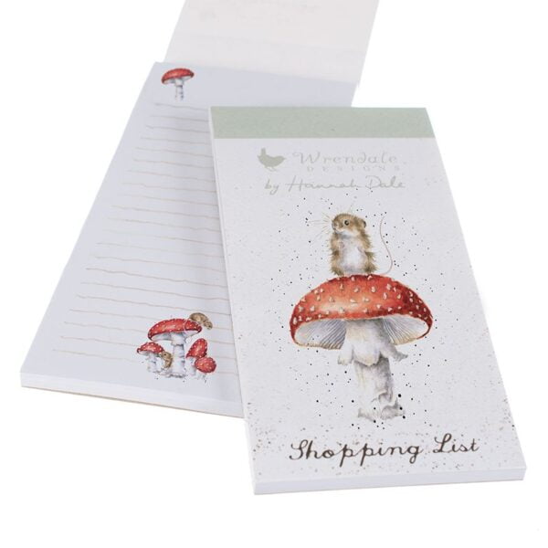 Mouse and Toadstool ‘He's A Fun-Gi‘ Magnetic Shopping Pad - Wrendale Designs