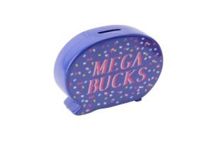 'Mega Bucks' Ceramic Speech Bubble Shaped Money Bank - Sweet Tooth - CGB Giftware