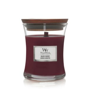 WoodWick Black Cherry Medium Hourglass Candle, 275g