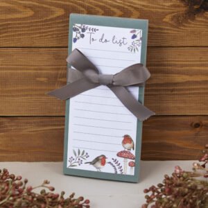 Woodland Robin Magnetic Shopping List Pad - Langs
