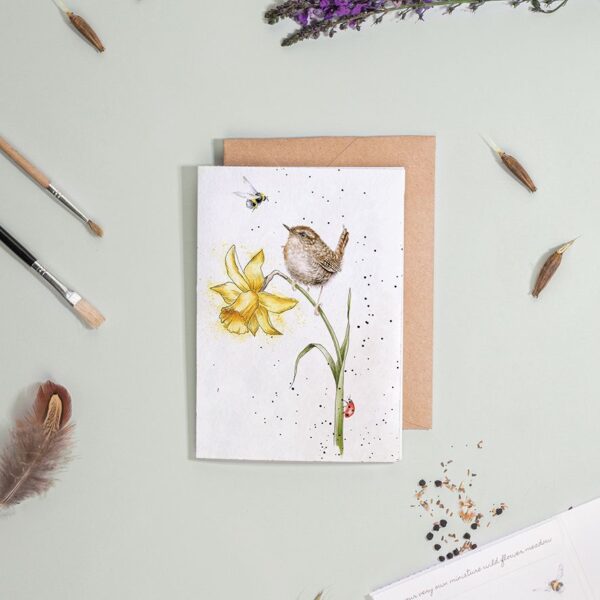 ‘The Birds and the Bees‘ Wren Seed Card - Wrendale Designs