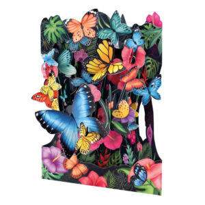 Santoro Tropical Butterflies 3D Pop-Up Swing Card - Greetings and Birthday Card