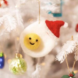 Happy Fried Egg Hanging Decoration