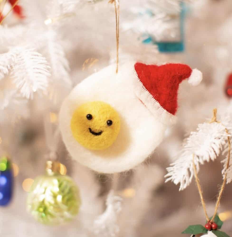 Happy Fried Egg Hanging Decoration