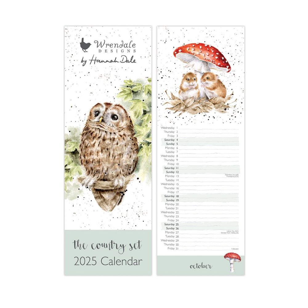 2025 The Country Set Slim Calendar - Wrendale Designs