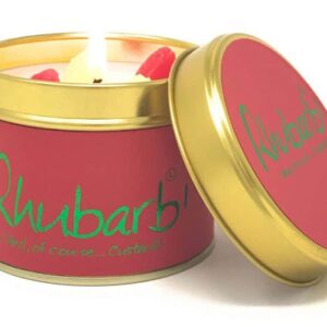 Lily-Flame Rhubarb Scented Candle Tin