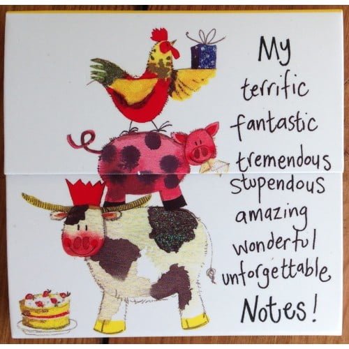 Farmyard Acrobats Magnetic Notepad - Alex Clark Art