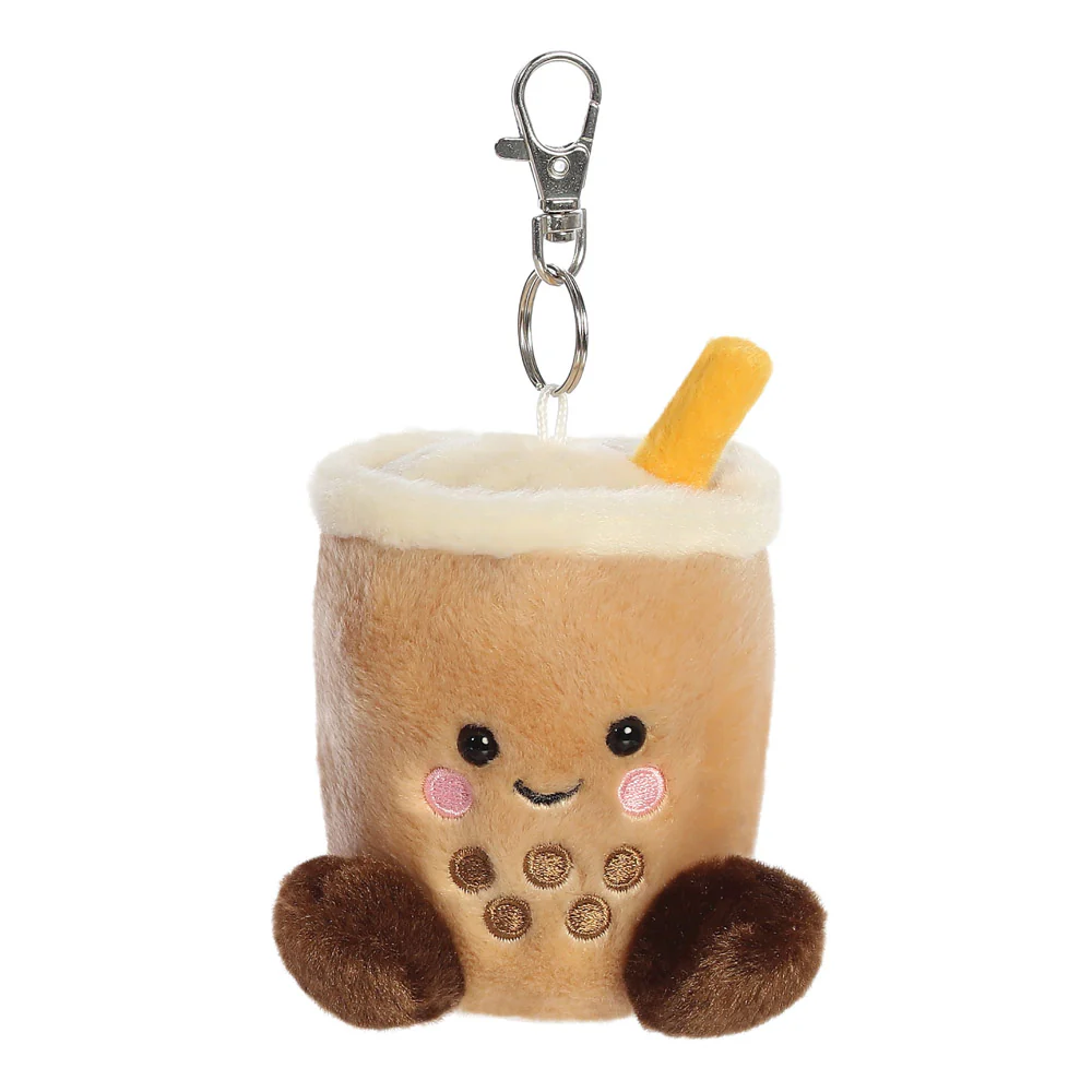 Palm Pals Milky Tea Boba Tea Clip-On Plush Bag Charm - Aurora World