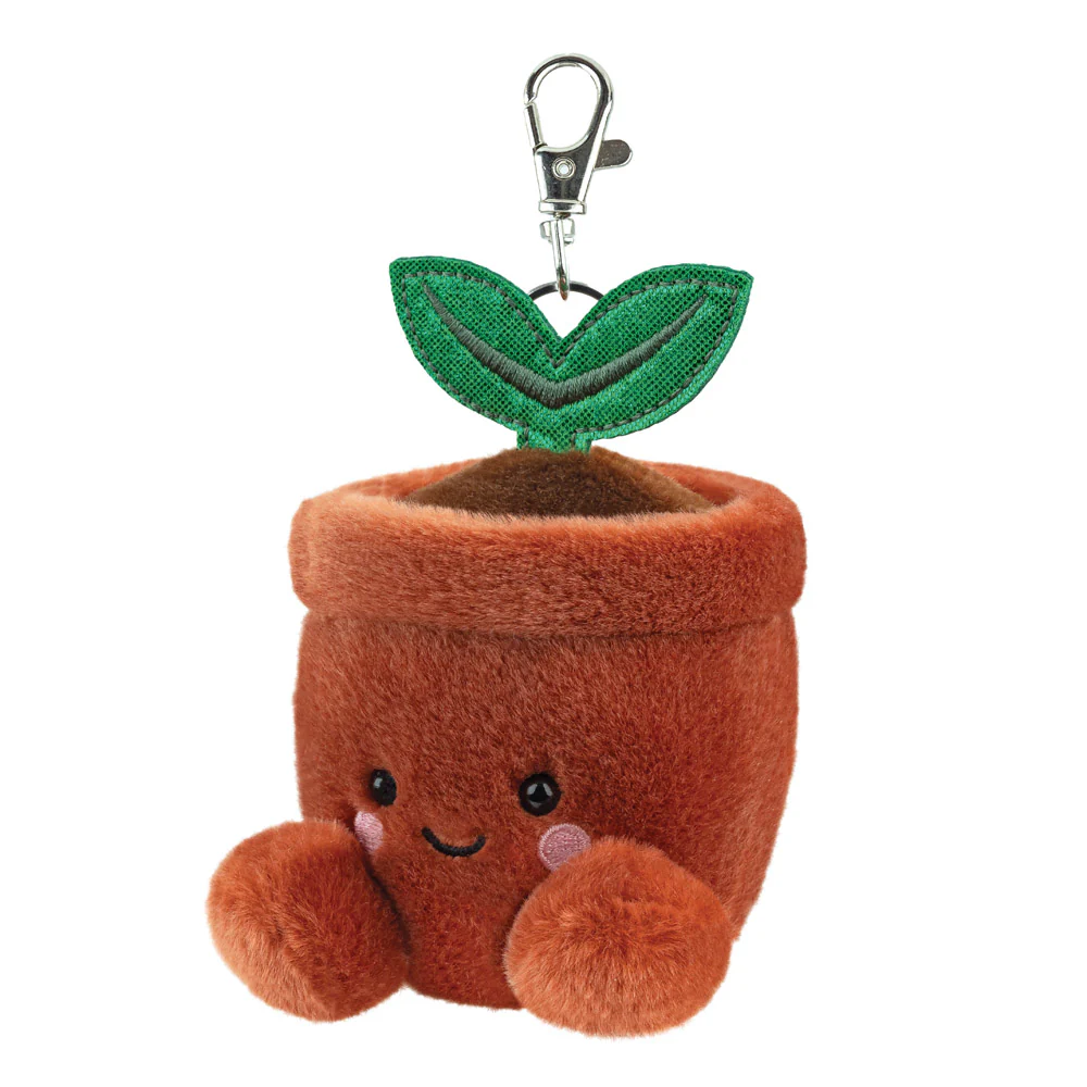 Palm Pals Terra Potted Plant Clip-On Plush Bag Charm - Aurora World - Image 3