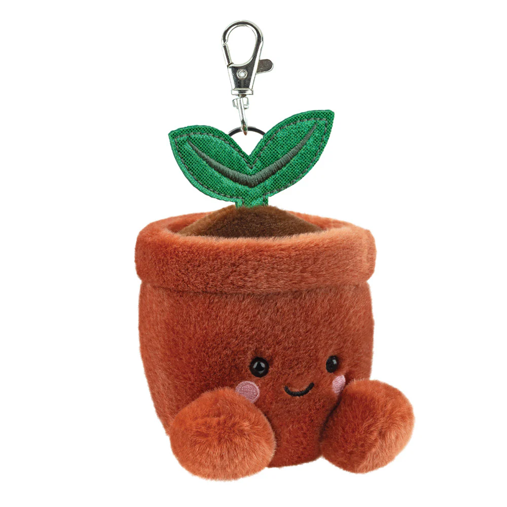 Palm Pals Terra Potted Plant Clip-On Plush Bag Charm - Aurora World - Image 2