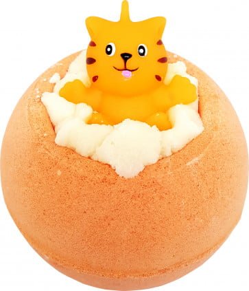 Meow For Now Bath Bomb with Toy Cat, 160g - Bomb Cosmetics