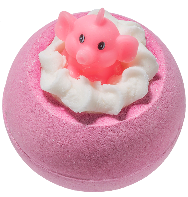 Pink Elephants & Lemonade Bath Bomb with Elephant Toy, 160g - Bomb Cosmetics