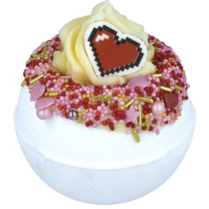 Power Up Pixel Heart Bath Bomb, 160g - Bomb Cosmetics