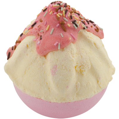 Strawberry & Banana Milkshake Bath Bomb, 160g - Bomb Cosmetics