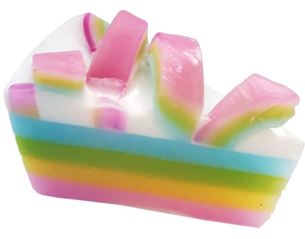 Raspberry Rainbow Soap Cake Slice - Bomb Cosmetics