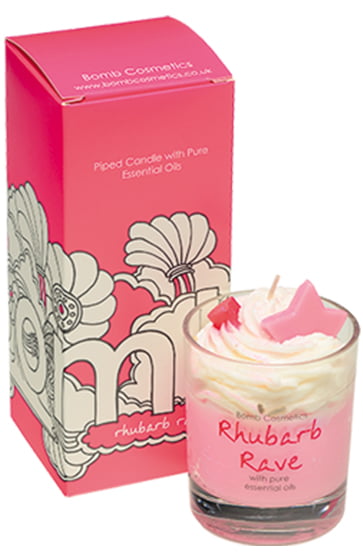Rhubarb Rave Piped Candle - Bomb Cosmetics