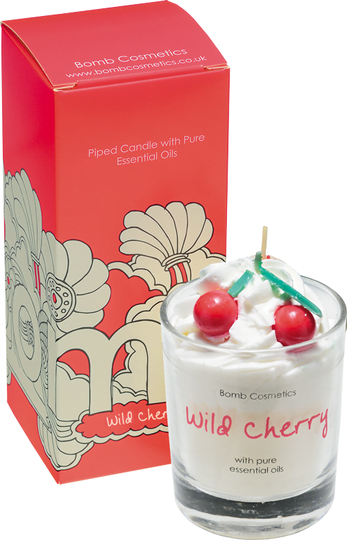 Wild Cherry Piped Candle - Bomb Cosmetics