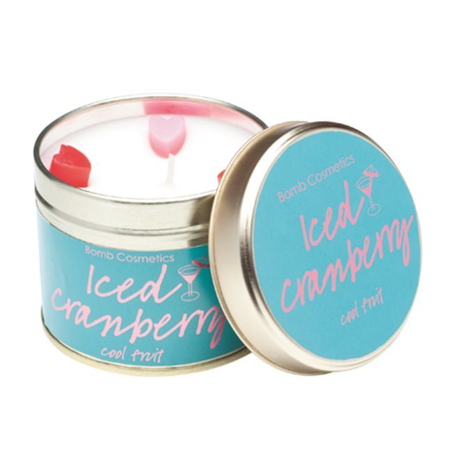 Iced Cranberry Tinned Candle - Bomb Cosmetics